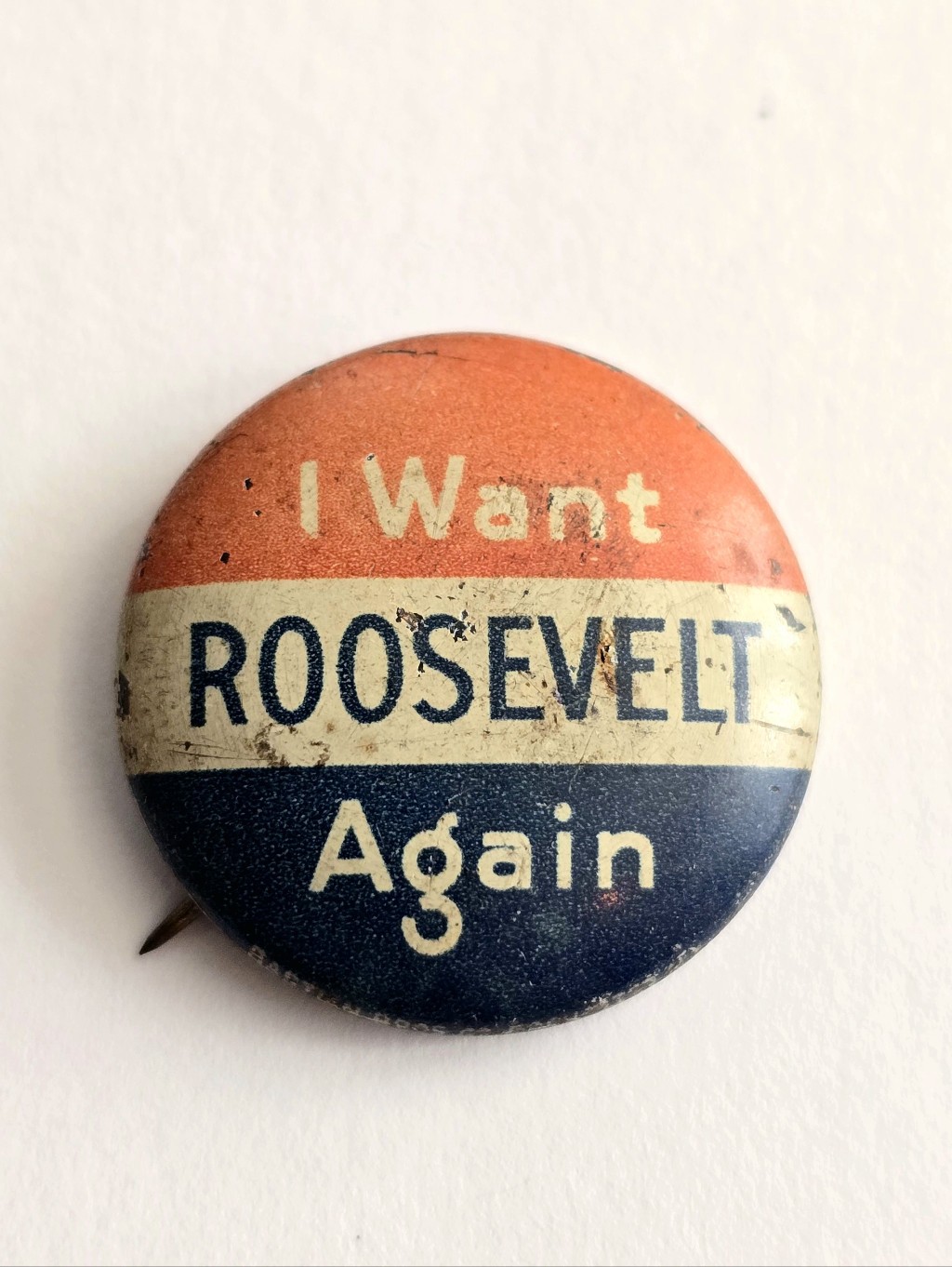 Vintage Pin President Roosevelt Presidential Campaign Political